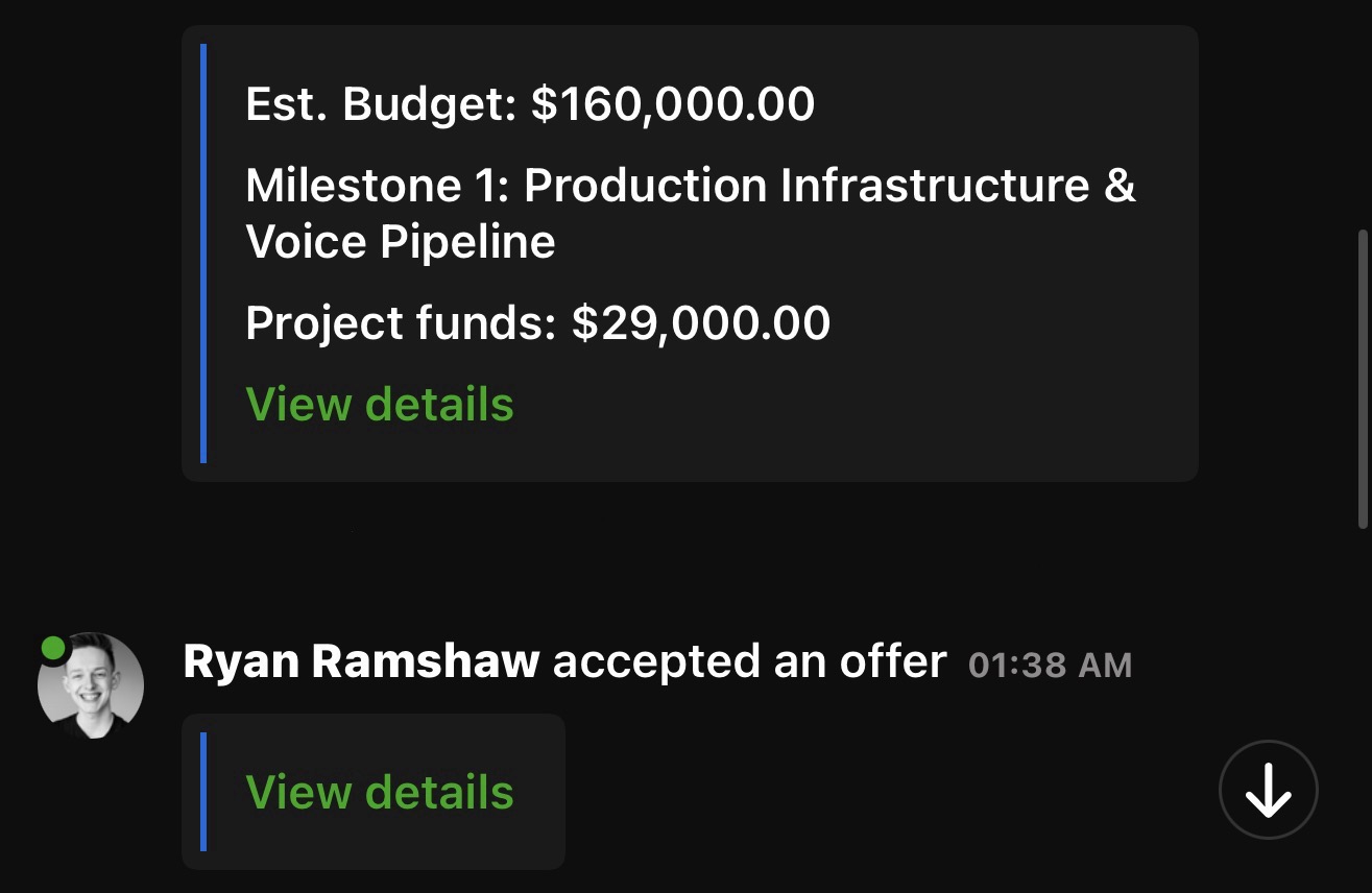 Master contract $160,000